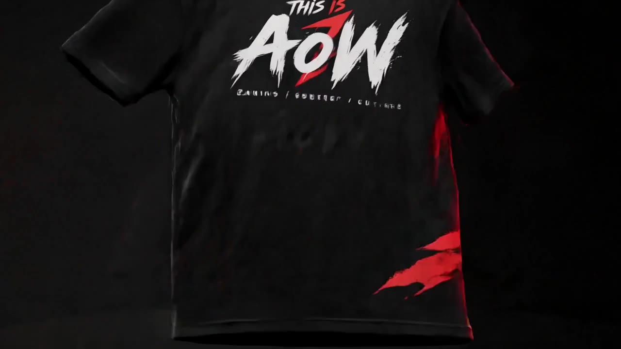 The AoW merch film — static preview